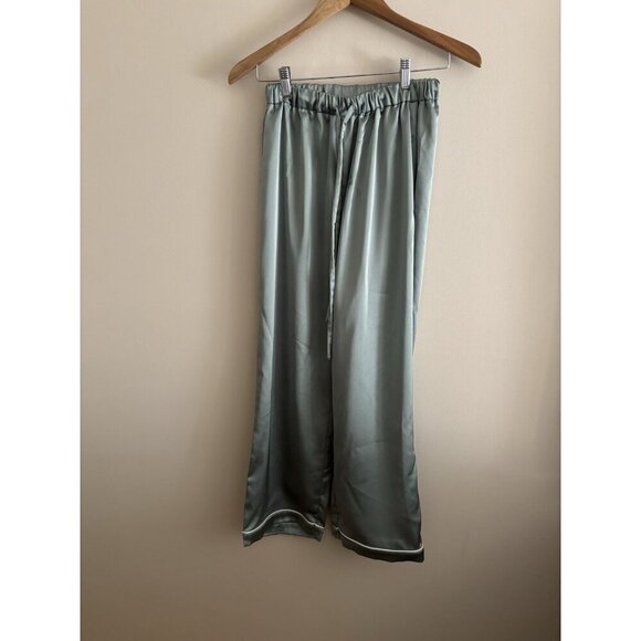 Revelry  Daybreak Satin Sleep Pants Sage Green Silky Women’s Small - Picture 5 of 9